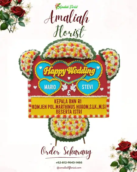 Papan Bunga Pernikahan Heubeulisuk